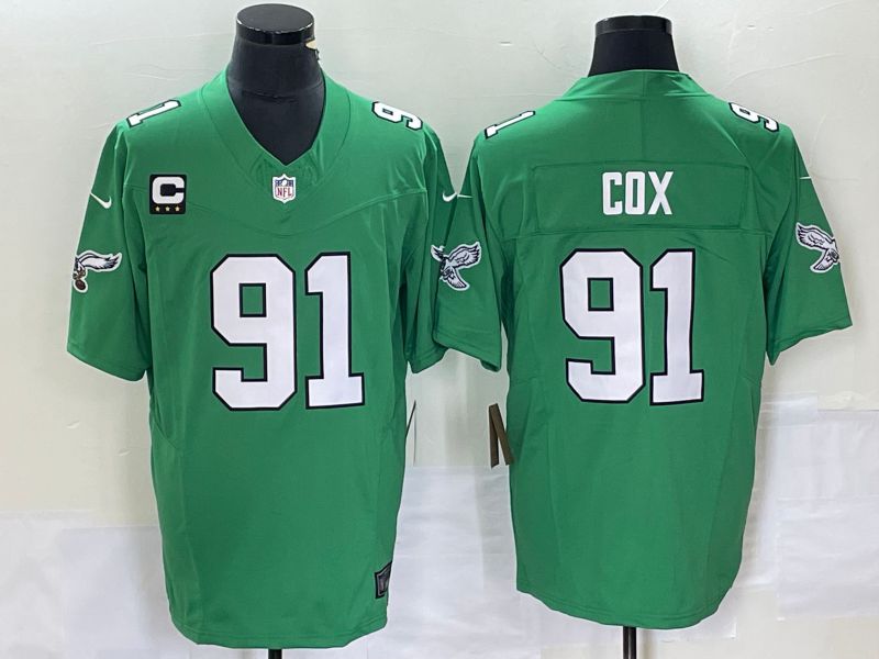 Men Philadelphia Eagles #91 Cox Green Throwback 2023 Nike Vapor Limited NFL Jerseys->philadelphia eagles->NFL Jersey